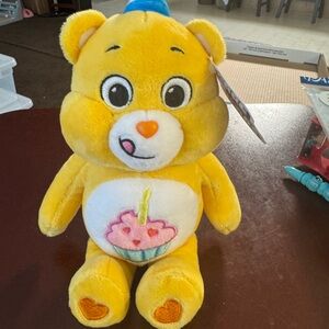 BIRTHDAY BEAR Care Bears Plush 9" Inch Cupcake Party Hat 2021 Stuffed Animal